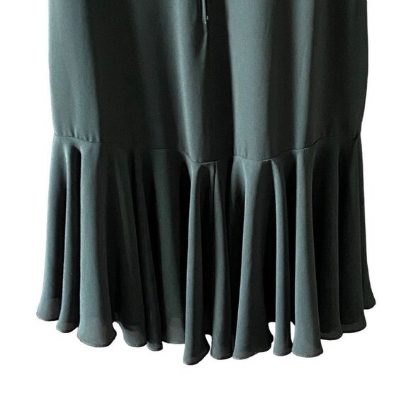 Vintage 60s Black Dress Elegant Beaded Collar Shoulder Drop Waist - Picture 8 of 11